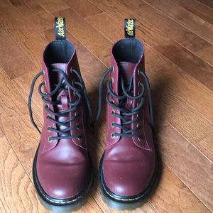 Dr. Martens combat boots.